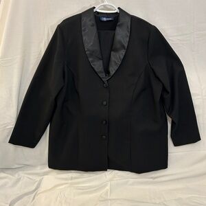 Ladies Black 4-Button Dress Jacket Size 18 PS Classics